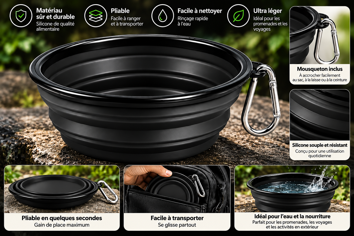 Gamelle Pliable & Portable PetBloom