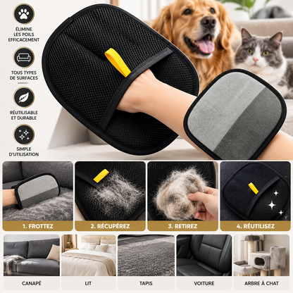🐾 Gant Anti-Poils Réutilisable