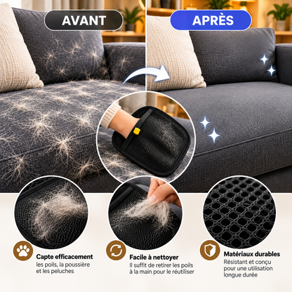 🐾 Gant Anti-Poils Réutilisable