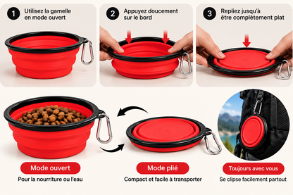 Gamelle Pliable & Portable PetBloom