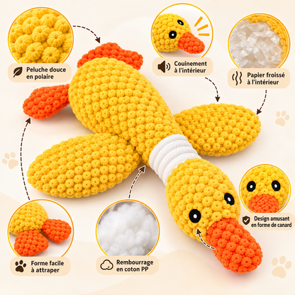 Canard Couineur PetBloom™ – Peluche interactive pour chien