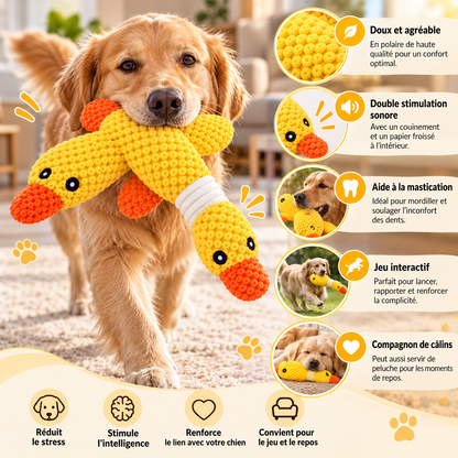 Canard Couineur PetBloom™ – Peluche interactive pour chien