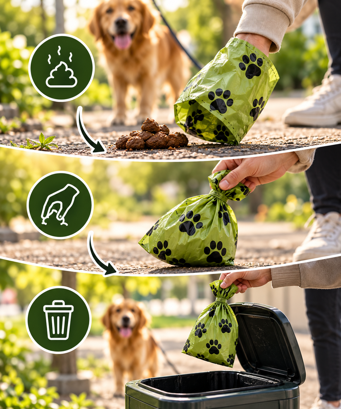 🐾 Sacs à déjections pour chien – Propres, résistants & pratiques