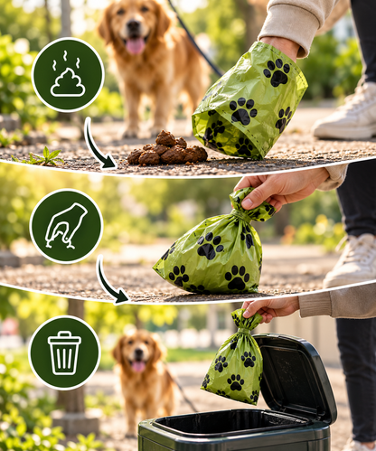 🐾 Sacs à déjections pour chien – Propres, résistants & pratiques