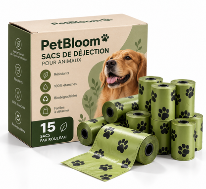 🐾 Sacs à déjections pour chien – Propres, résistants & pratiques